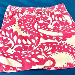 Size 2 J.Crew Pink and White Skirt